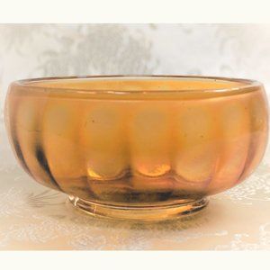 PANELED MARIGOLD CARNIVAL GLASS BOWL
